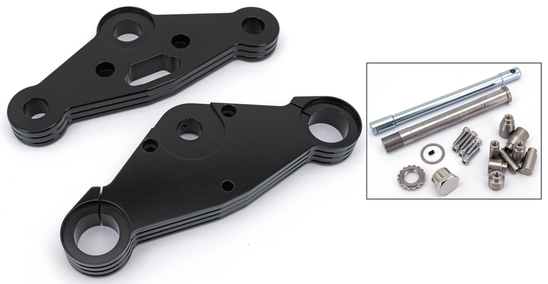 Zodiac (Made in Europe) Black Anodized Bubba triple trees 0dg