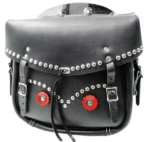 Samwel Supplies Black Studded Saddlebags HD43-47 — Pack of 2