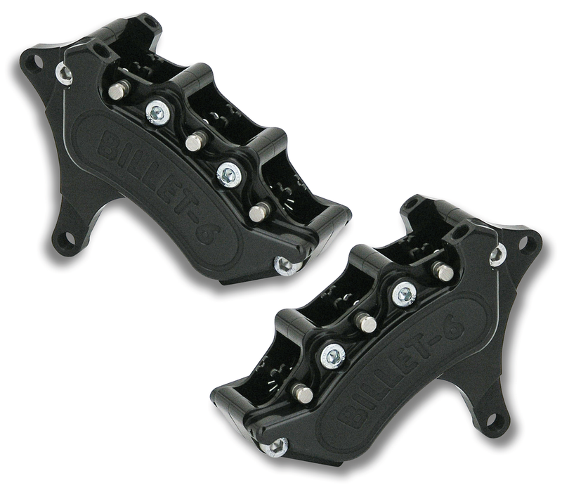 Harrison Billet Billet 6 calipers 13"dual front 84-99Blk