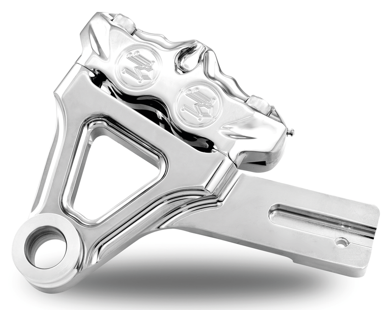 Performance Machine PM 4 Piston rear brake FXD08-up Chrome