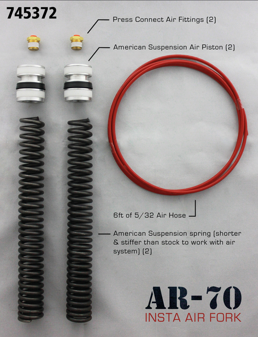 American Suspension A.S. air piston kit 49mm 17-UP fork w/OE