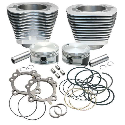 S&S Cycle S&S cyl. kit silver 3-7/8x4.5" TC99-06