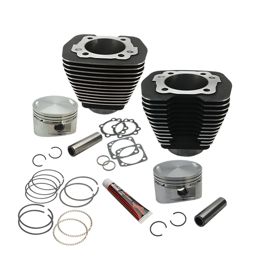 S&S Cycle S&S 3-5/8" cyl.kit BT84-99 blk stck head