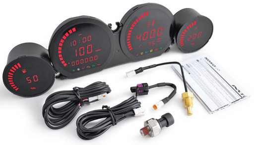 Koso HD-06 Gauge Kit Red FLH/T14-20