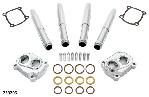 Jims ME17-UP Chr tappet and pushrod cover set