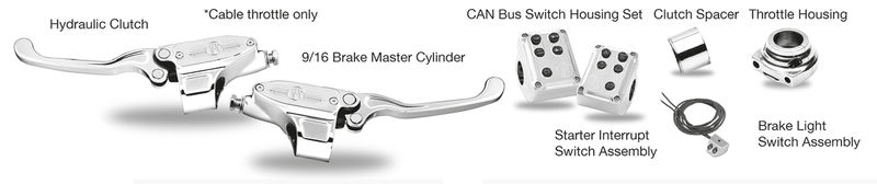 Performance Machine Contour Chrome CAN HBControls hyd.clutch