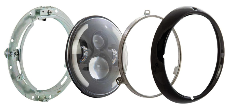 Rick's Motorcycles FXRP Fairing Headlight kit LED, 7" compl