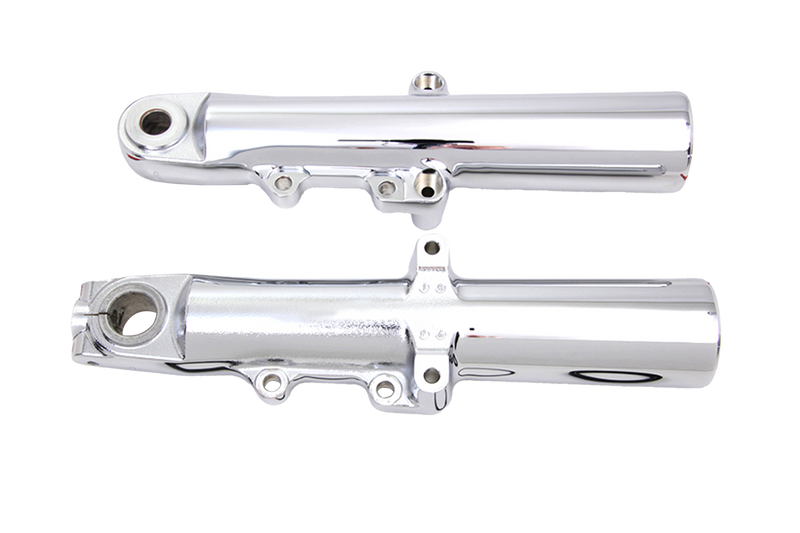 V-Twin 49mm Lower Fork Sliders Chr FLH/T14-Up