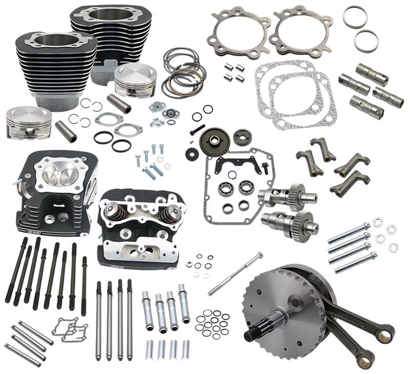 S&S Cycle S&S 124HSU kit TC88A99-06 w/heads black