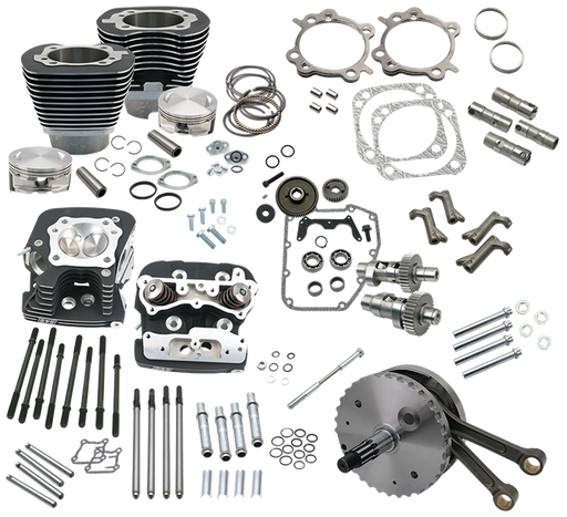 S&S Cycle S&S 124HSU kit TC88A99-06 w/heads black