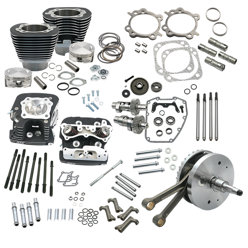 S&S Cycle S&S 124HSU kit TC88B01-06 w/heads black