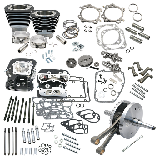 S&S Cycle S&S 124HSU kit TC06-17 w/heads black