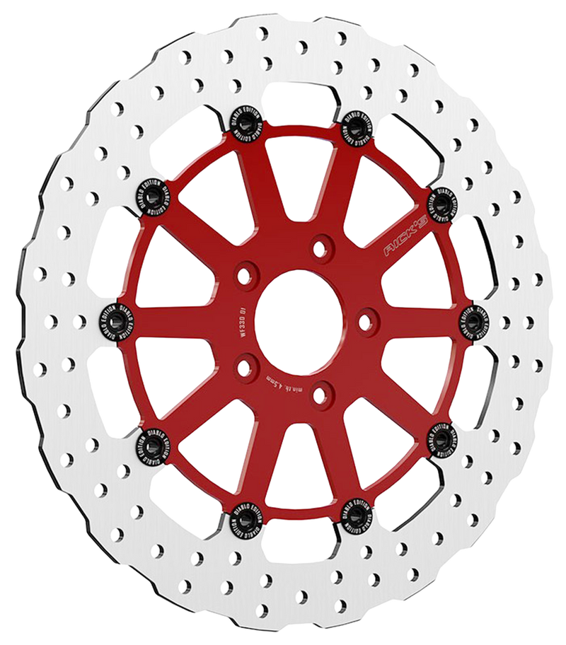 Rick's Motorcycles El Diablo 13" Front Wave Disc Red 00-Up