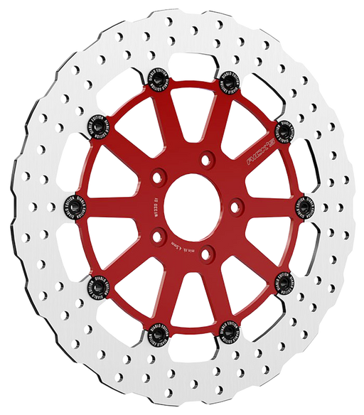 Rick's Motorcycles El Diablo 13" Front Wave Disc Red 00-Up