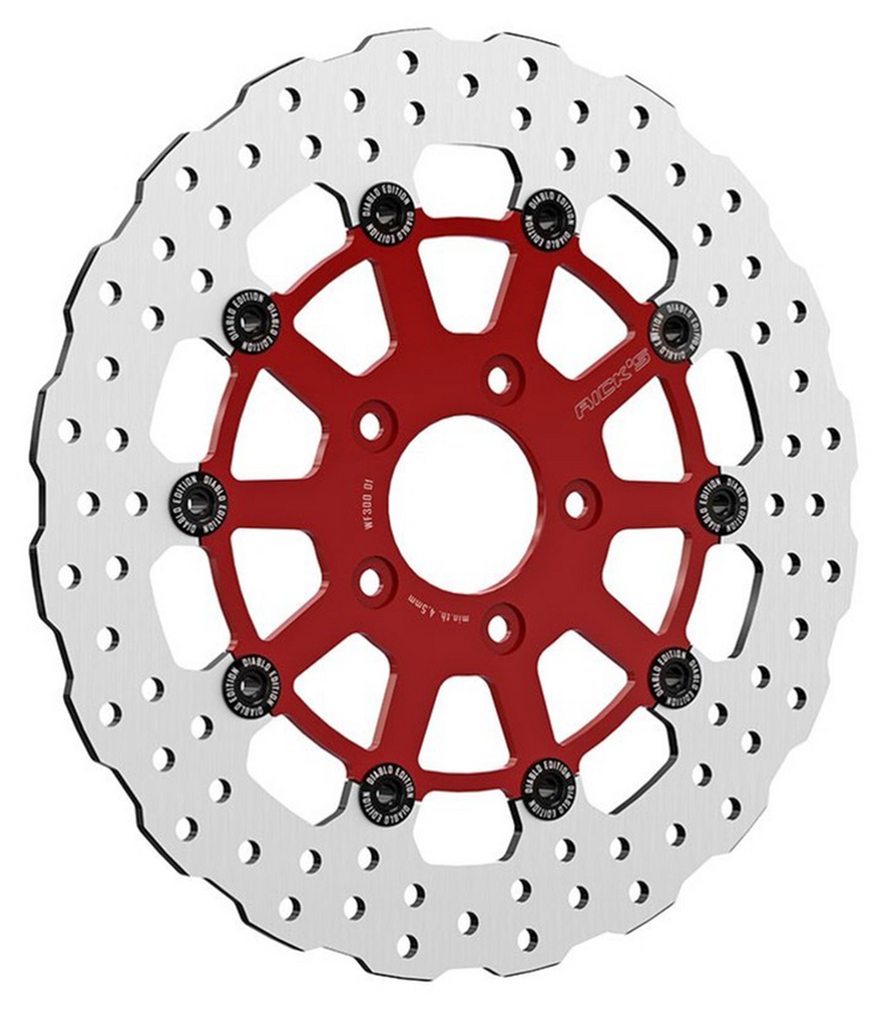 Rick's Motorcycles El Diablo 11.5" Front Wave Disc Red 00-U