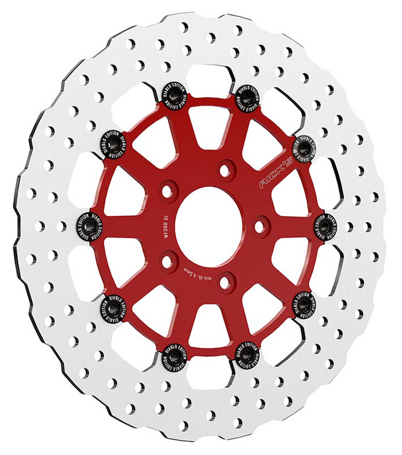 Rick's Motorcycles El Diablo 11.5" Rear Wave Disc Red 00-Up
