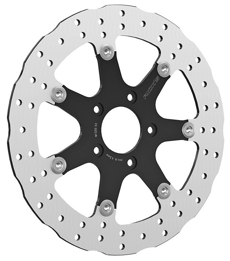 Rick's Motorcycles 7-Sin 11.5" Rear Wave Disc Black 00-Up