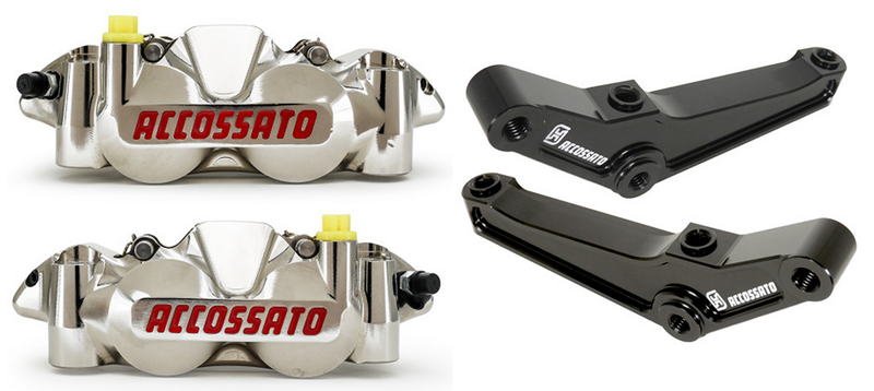 Accossato Radial CNC Calipers 108mm Nickel FR Kit