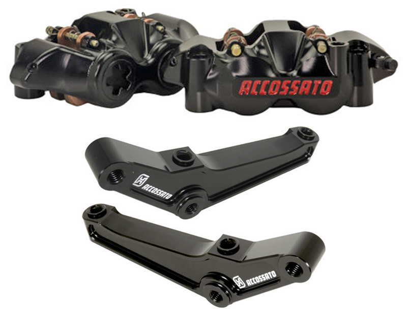 Accossato Radial CNC Calipers 108mm Black FR Kit