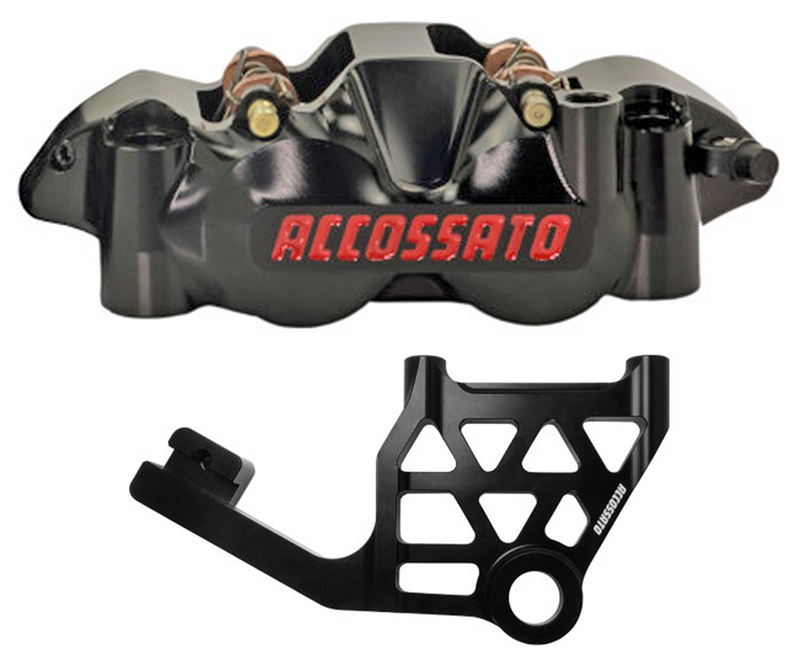 Accossato Rad. CNC Caliper Black RR Kit FLH/T17-Up