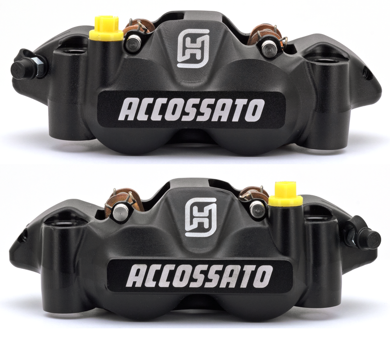Accossato Radial Calipers 108mm Black Ano Set
