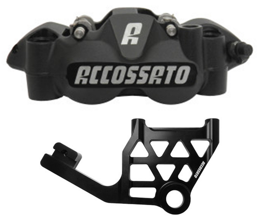 Accossato Rad. Caliper Black Ano RR Kit FLH/T17-Up