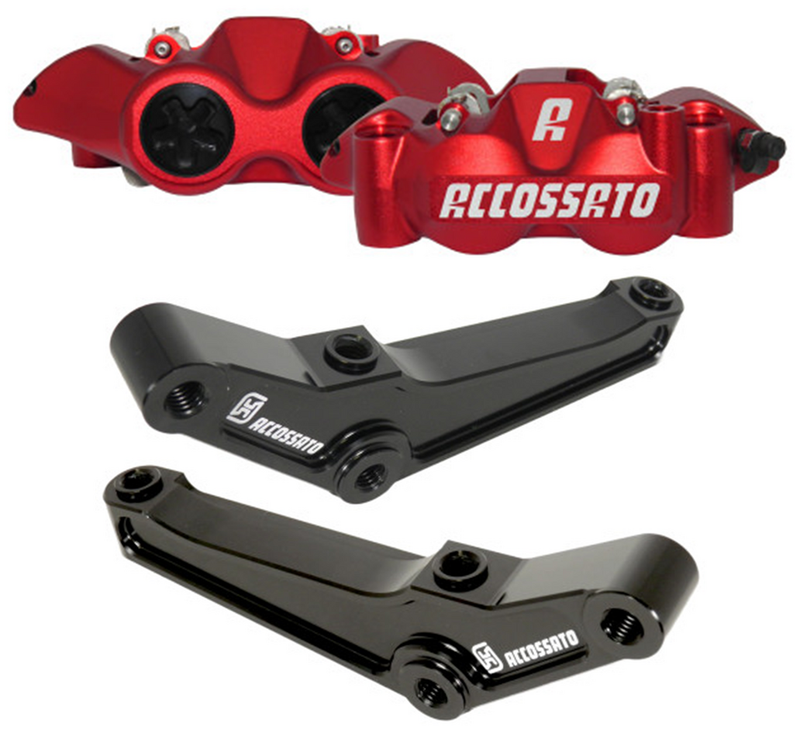 Accossato Radial Calipers 108mm Red Ano FR Kit