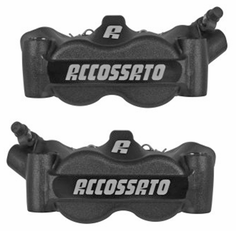 Accossato Radial Calipers 100mm Black Coat Set