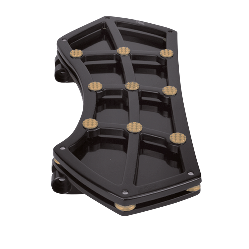 Vity's Design Diamond Fr Flrbrd Blk W/ Gems Brass