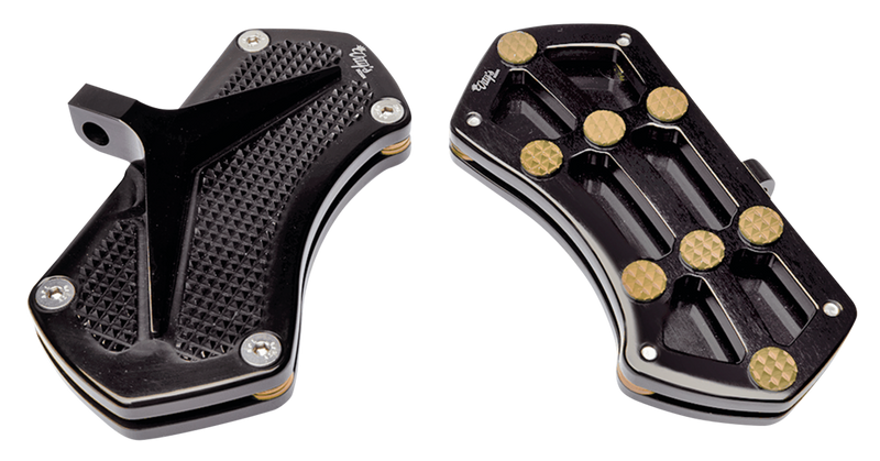 Vity's Design Diamond Pssngr Flrbrd Blk W/ Gems Brass