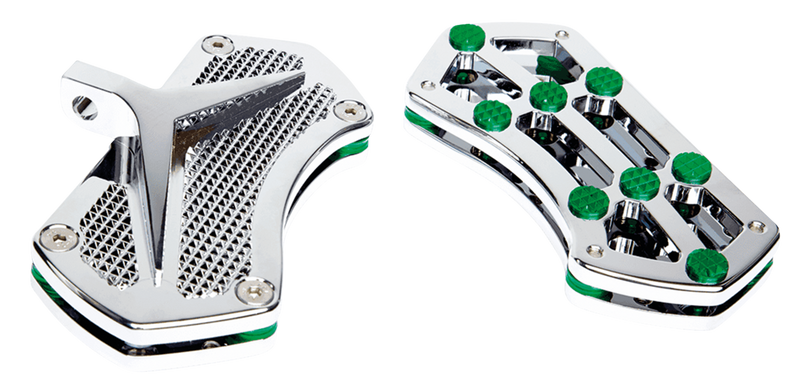 Vity's Design Diamond Pssngr Flrbrd Chr W/ Gems Green