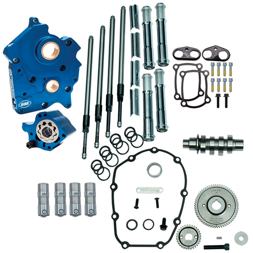 S&S Cycle 465G Cam Chest Kit w/Chr Tubes ME17-up O