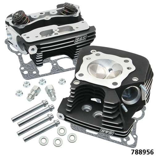 S&S Cycle SS 89cc cyl head kit TC06-17 blk .650"S