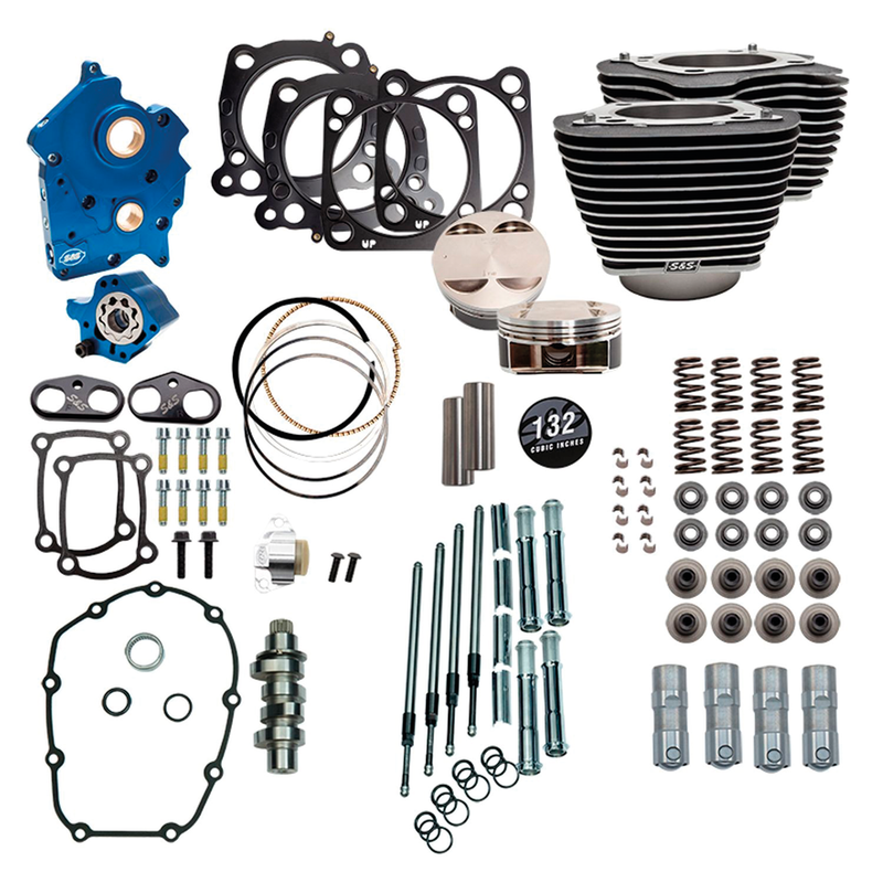 S&S Cycle ME17-up Water 132CI Ch Tubes 550C w/ Hig