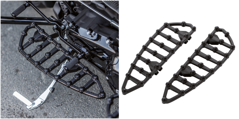 Arlen Ness Ness MX Billet Floorboards - Black