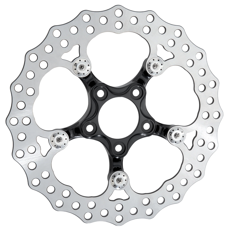 Arlen Ness Ness Spider 12.6" FR blk FLH/T24-up HUB