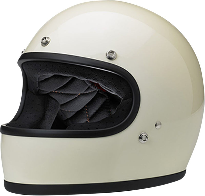 Biltwell Gringo Gloss Vintage White Helmet #1002-102-101