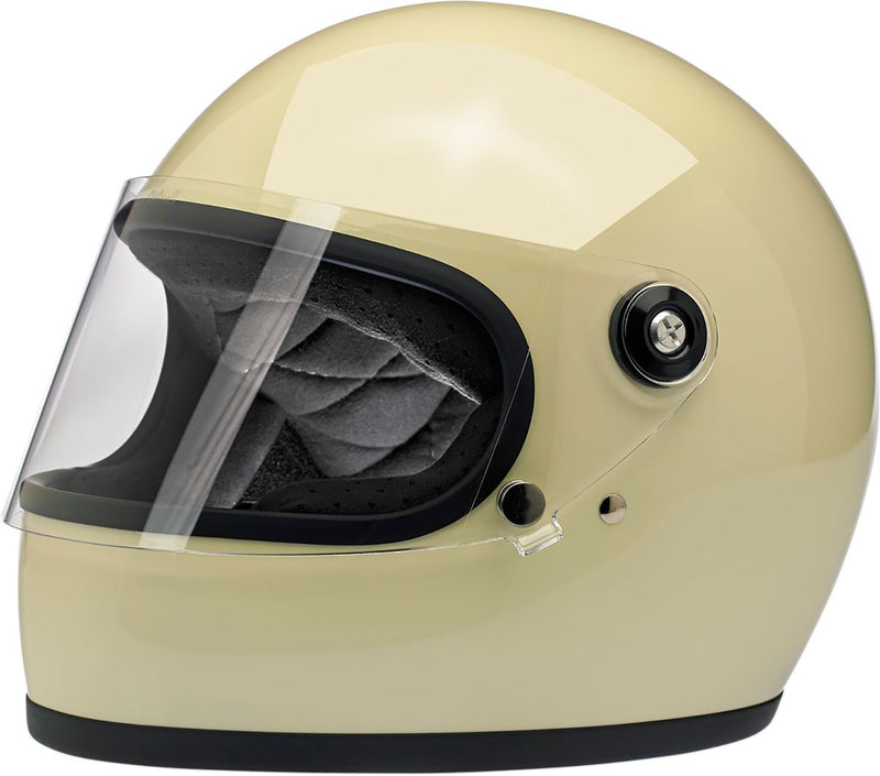 Biltwell Gringo S Gloss Vintage White Helmet #1003-102-106