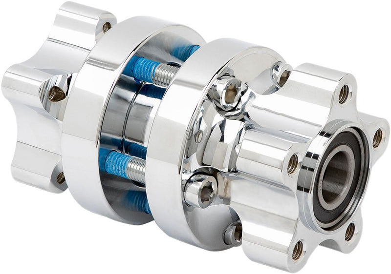 Arlen Ness Cartridge Hub - Replacement, Billet Aluminum, Single Disc - Chrome for Harley-Davidson Softail & FXR 2018-2024