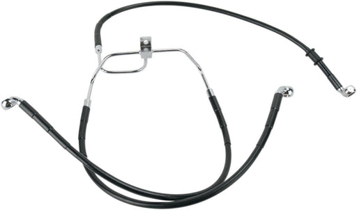 Drag Specialties Front Brake Line Black Vinyl Coated Stainless Steel - Part #17412906 - Hogparts UK