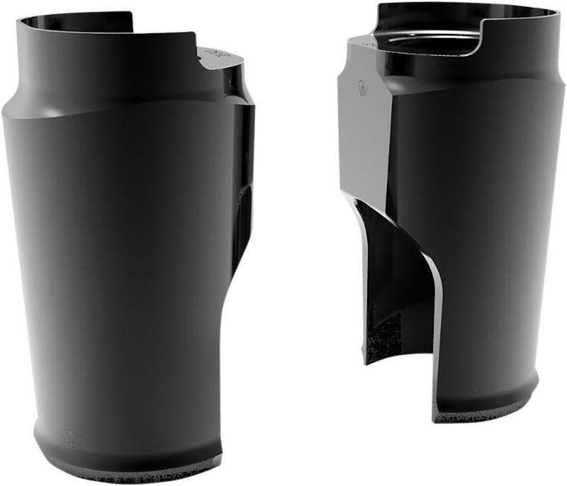 Arlen Ness Fork Boot - Pair, Billet Aluminum, Smooth - Anodized / Black for Harley-Davidson Touring & Trike 1986-2013