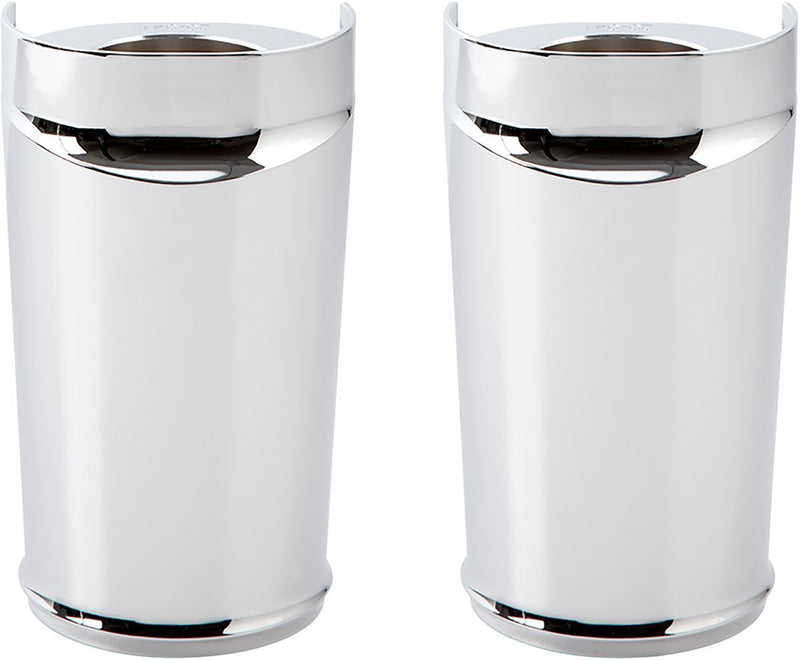 Arlen Ness Fork Boot Covers - Billet Aluminum, Smooth, Pair - Chrome for Harley-Davidson Touring & Trike 2014-2024