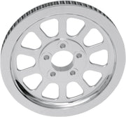 Drag Specialties Rear Belt Pulley 10-Spoke Chrome 66T - Part #12010541 - Hogparts UK