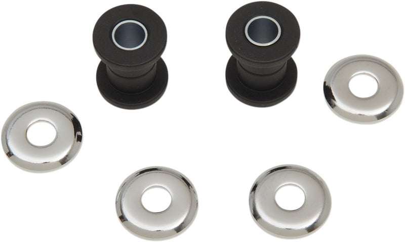 Arlen Ness Dampener Kit - Polyurethane /  Steel, Riser - Black / Silver for Harley-Davidson Softail, Dyna & FXR 2018-2024
