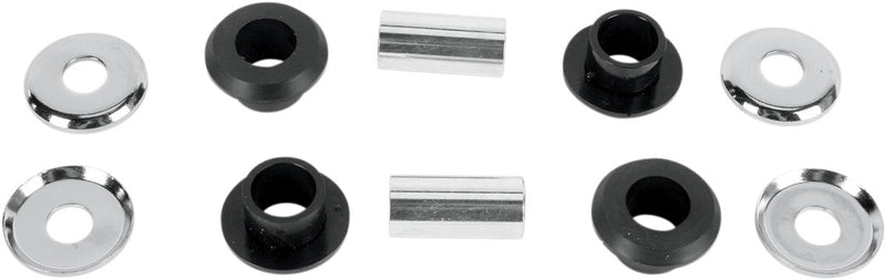 Arlen Ness Dampener Kit - Riser, Polyurethane /  Steel - Black / Silver for Harley-Davidson Touring & Trike 1984-2024
