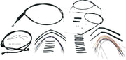 BURLY BRAND CABLE KIT 14" BLACK VINYL STAINLESS STEEL HANDLEBAR W/O ABS - 06100268 - Hogparts UK