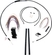 BURLY BRAND CABLE KIT 15" BLACK VINYL STAINLESS STEEL HANDLEBAR W/ABS - 06100761 - Hogparts UK
