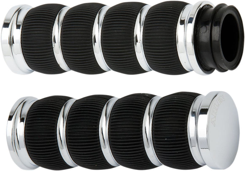 Arlen Ness Fusion Ring Leader Grips - Pair, 3-Ring /  Cable /  Closed End /  No Flange /  No Waffle /  Radial, Ring Leader Fu for Harley-Davidson Touring, Softail, Sportster & Dyna