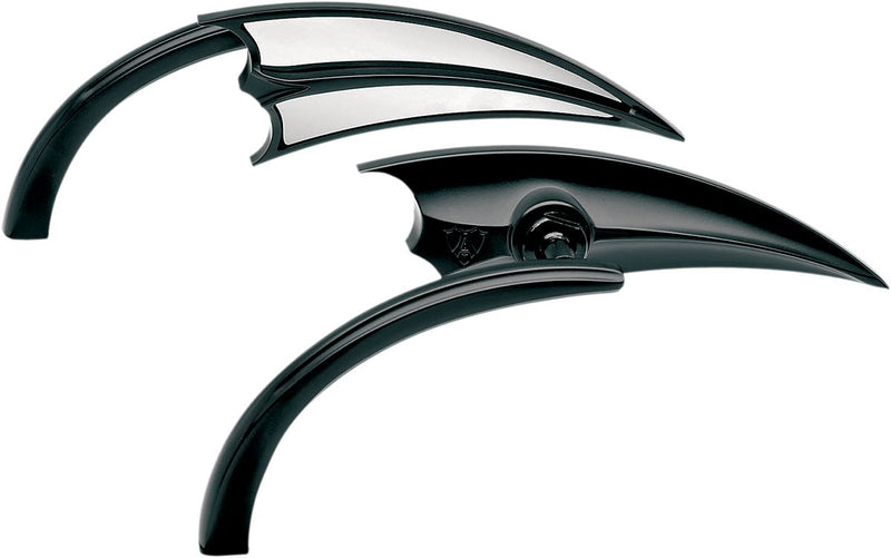 Arlen Ness Micro-mirror - Side View, Each - Black / Powder-Coated