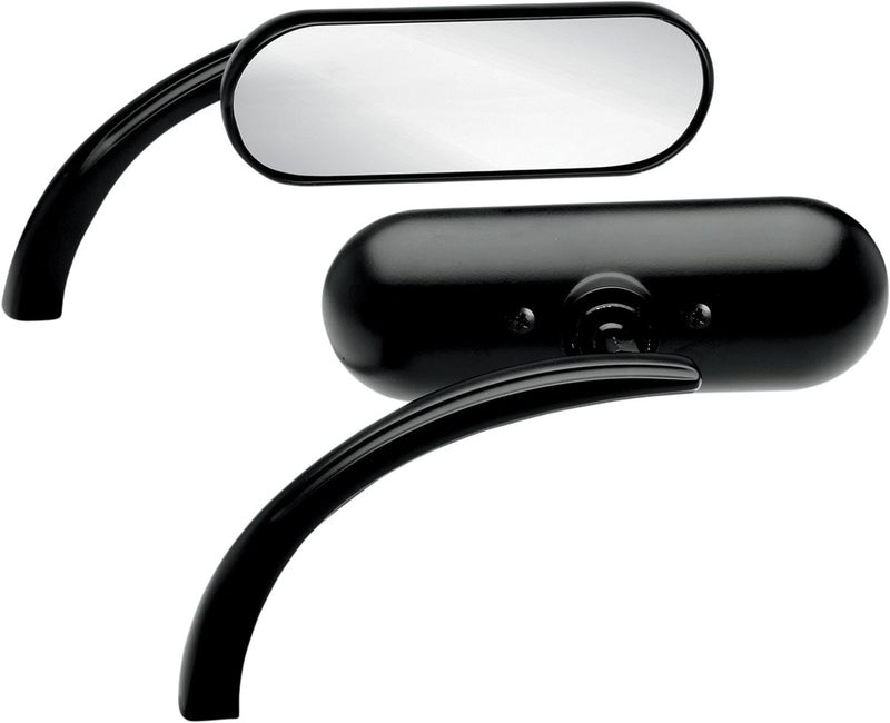 Arlen Ness Micro-mirror - Each, Side View - Black / Powder-Coated